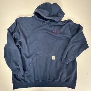 Carhartt K121 Original Fit Pullover Hoodie Blue 2XL VPI Logo